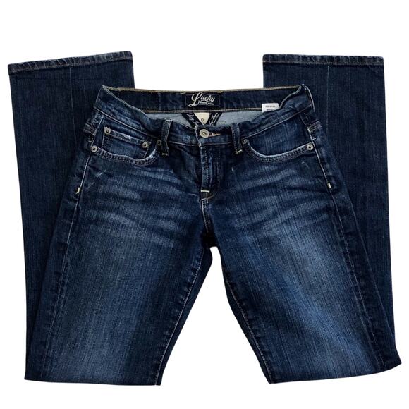 Lucky Brand Relaxed Fit Easy Rider Jeans Timeless Bootcut Style Dark Wash Denim - Picture 1 of 16